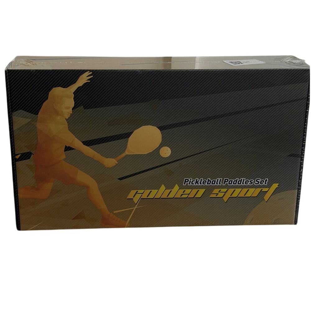 Golden Sport Pickleball Paddle Set New Sealed 2 Paddles Balls Carry Bag